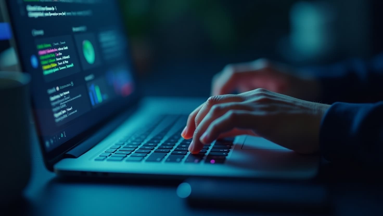 Developer working on advanced digital interface